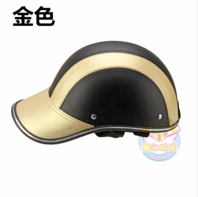 Motorcycle Half Helmet Summer Male And Female Light Weight: Gold