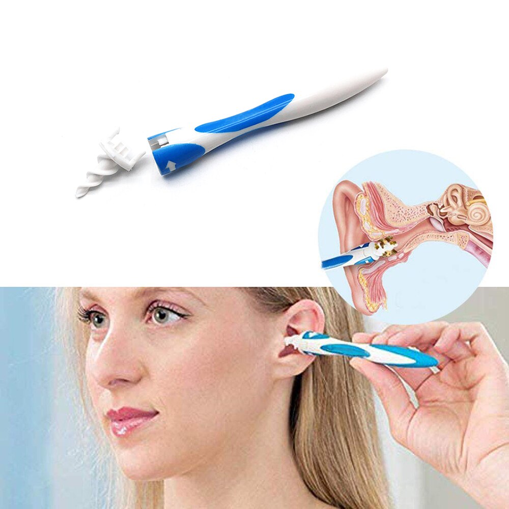 Children Ear Cleaner Adult Ear Pick Safety Remove Earwax Tool Health Ears Care Set 16 Head Soft Silicone Rotating Ear Wax Tools