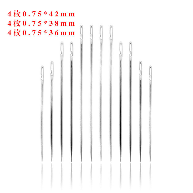 10bag/lot One Second-Needles Self Threading Needles Hand Sewing Side Opening Needles Blind Needle Steel Sewing Needle Darning