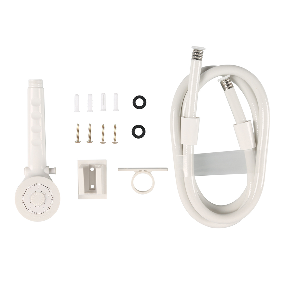 RV Doucheset Camper Douchekop Waterbesparende 1,5 m Slang Universele Handheld voor Boot Camper Reizen Trailer Caravan Marine: WHITE