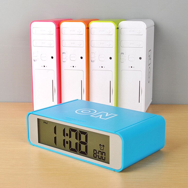 Intelligent Flip Alarm Clock Digital Electronic Top Touch Sensor Watches Luminous Snooze Bedside Clocks Rechargeable Desktop