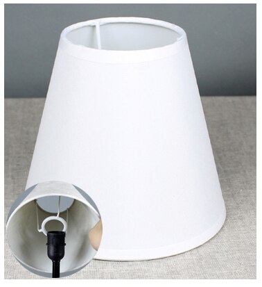 E27 e14 handgjorda linne lampskärm för vägglampa rustik sovrum sängkant mini bordslampa country retro lampskärm ljuskrona lock: E27 vita