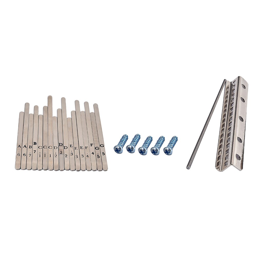 Exquisite Steel Keys DIY Kits for 17 Keys Thumb Piano Kalimba Replacement Parts