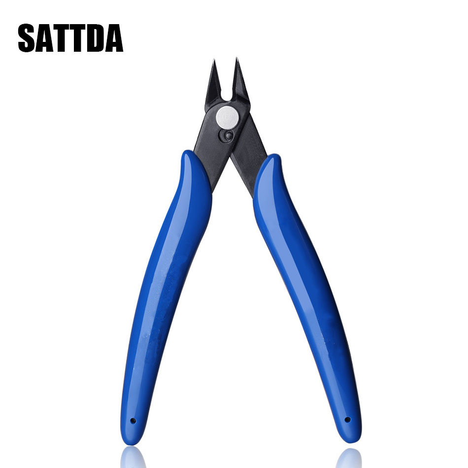 US PLATO 170 DIY Electronic Diagonal Clamp Pliers Side Cutting Nippers Wire Cutter Scissors Models Grinding Tools