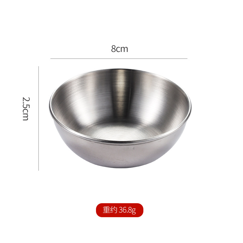 Stainless Steel Soy Sauce Dish Round Small Dish Golden Sauce Seasoning Dish Home Hotel Kitchen Japanese Dipping Sauce Dish: natural
