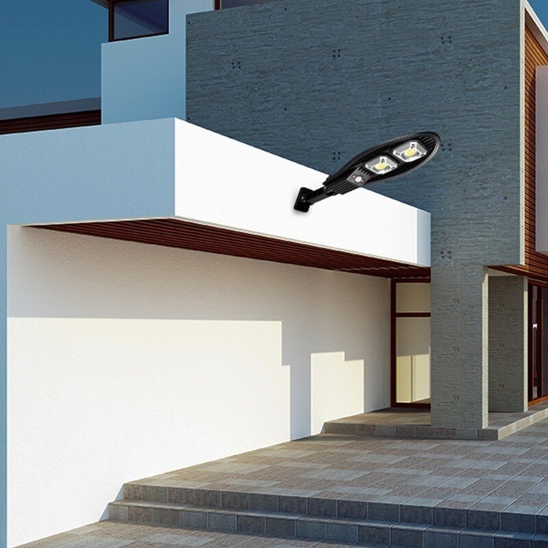 LED Solar Street Light COB Outdoor Solar Wall Lamp with 3 Light Mode Waterproof Motion Sensor Security Lighting for Garden Patio