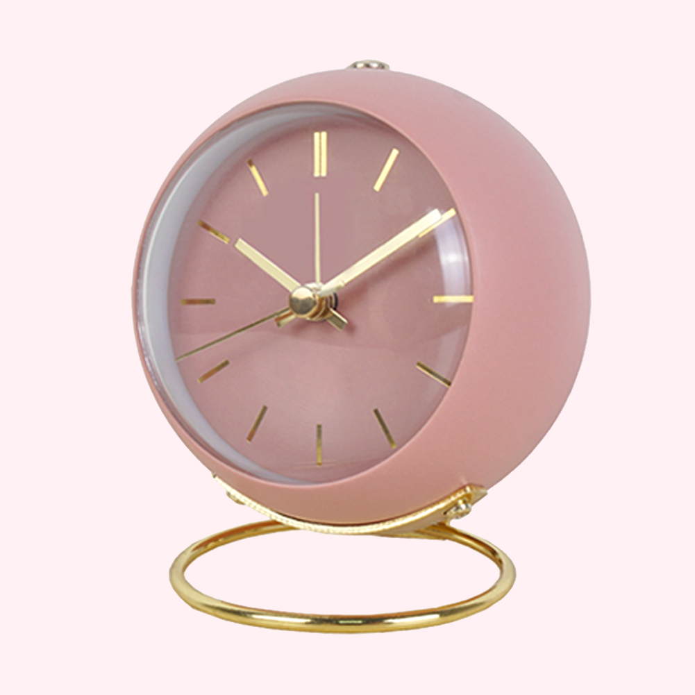 Silent Luminous Round Non Ticking Retro For Bedside Easy Use Analogue Alarm Clock Simple Home Office Bedroom Battery Operated