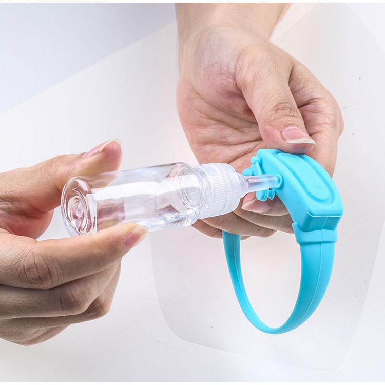 Hand Sanitizer Disinfectant Sub-packing Sanitizer Dispenser Pumps Silicone Bracelet Wristband Wearable Soap Dispenser