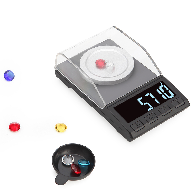 0.001g precisión electrónica de las escalas de 100g/50g/20g balanza Digital joya joyería diamante escala laboratorio portátil peso miligramo de escala