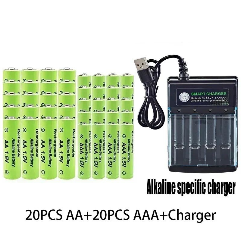 Batería recargable Original 1,5 V AA9800mAh + AAA8800mAh + cargador para ordenador reloj Radio videojuego cámara Digital AA AAAbattery: YELLOW