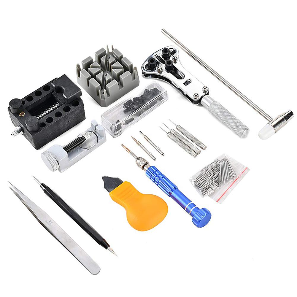144 Stuks Horloge Gereedschap Horlogemaker Gereedschap Horloge Reparatie Tool Kit Horloge Caser Opener Pin Link Remover Spring Bar Uurwerken Gereedschap
