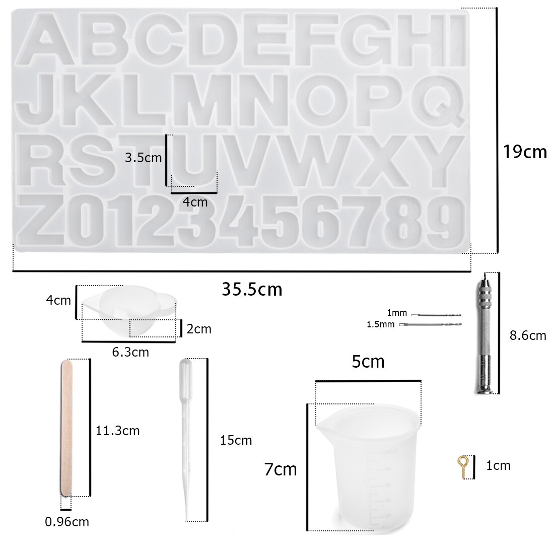 Alfabeto 26 letras com número molde de silicone moldes resina uv jóias brinco colar fazendo ferramentas conjunto diy jóias fazendo ferramentas