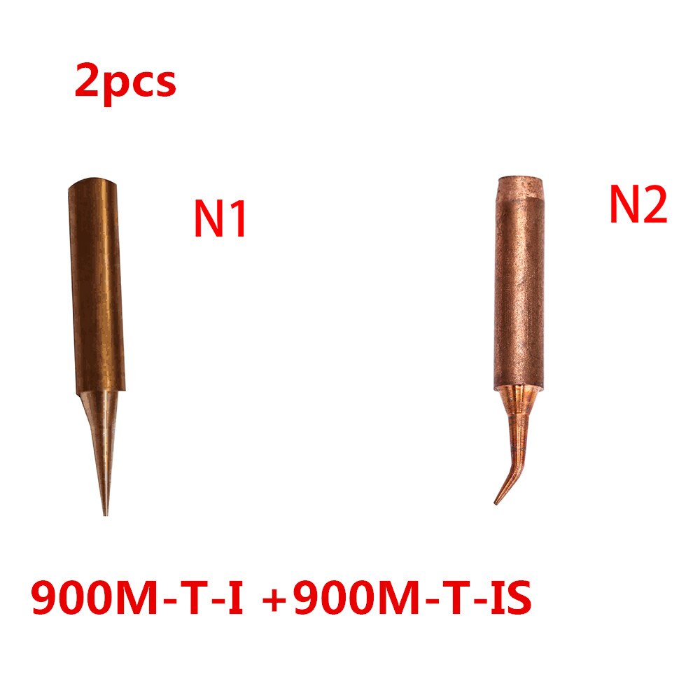 1/2pcs 900M T Series Pure Copper Soldering Iron Tip Lead-free Welding Sting For Hakko 936 FX-888D 852D Soldering Iron Station: 2pcs