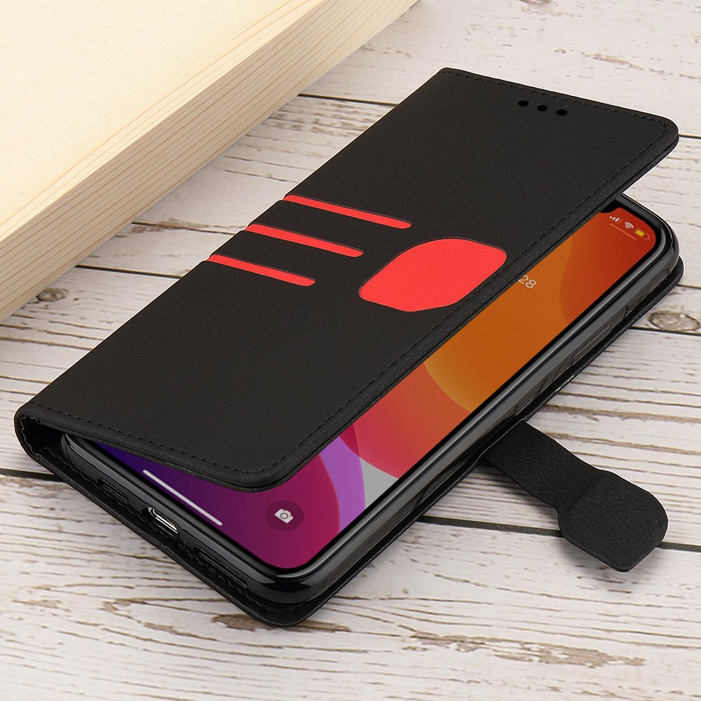 Funda tipo Cartera de LAPOPNUT para Iphone 11 Pro Xs Max Xr X 7 8 Plus 6 6s 5 5S SE Funda de cuero genuino con tapa suave tarjetero