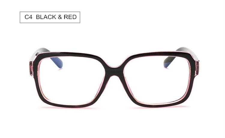 SWOKENCE Anti Blue Ray Computer Glasses Radiation-resistant Spectacles Blue Light Proof Eyeglasses Anti-fatigue Goggles F190: C4  BLACK AND RED