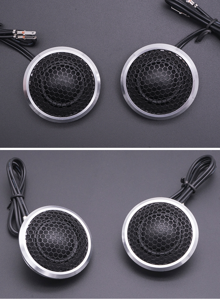 Bil 2 stk 100w hifi auto 25mm silke film dome stereo diskanthøjttaler højttaler metal aluminium kabinet højttaler til biler køretøj