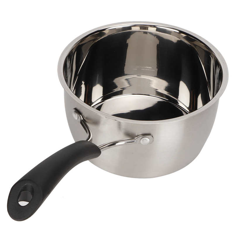 Small Soup Pot Thickened Compound Steel Non-Magnetic Single Handle Cooking Kitchenware 18cm cooking pots