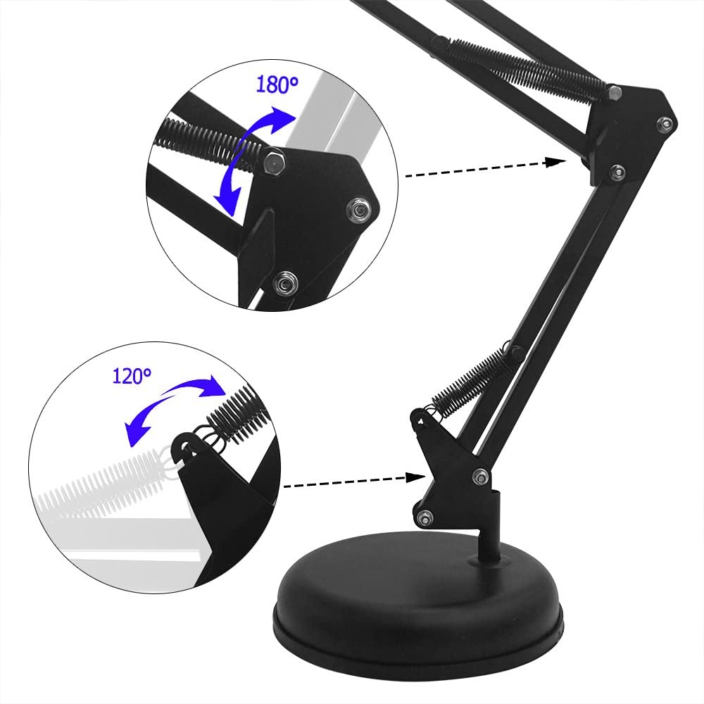 Desktop Microphone Stand, Adjustable Microphone Suspension Boom Scissor Arm Stand with Mic Shock Mount for lightweight Micphone