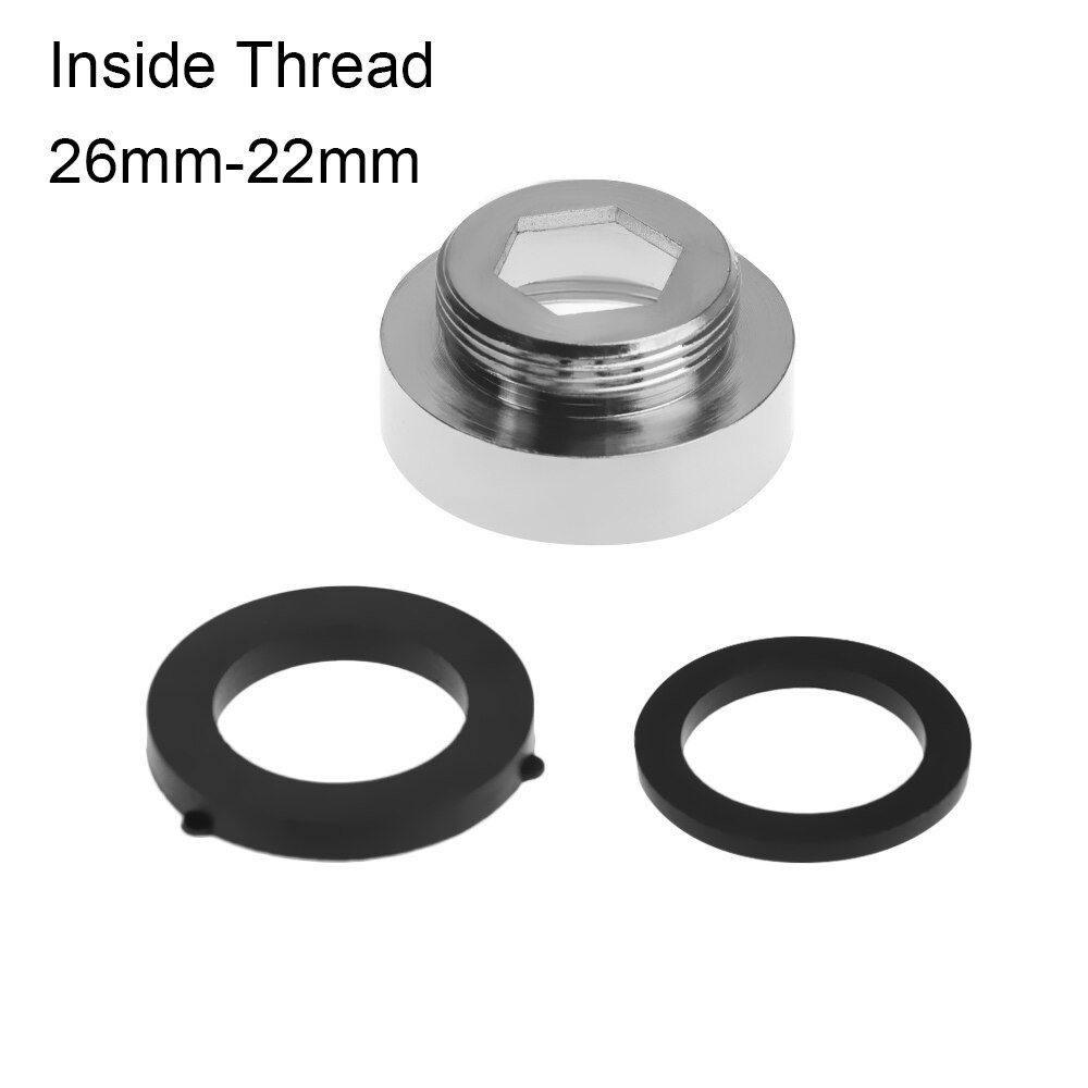 Metal Kitchen Faucet Tap Aerator Outside Thread Tap Aerator Connector With washer Water Purifier Accessories Bathroom Sinks: Inside 26mm-22mm
