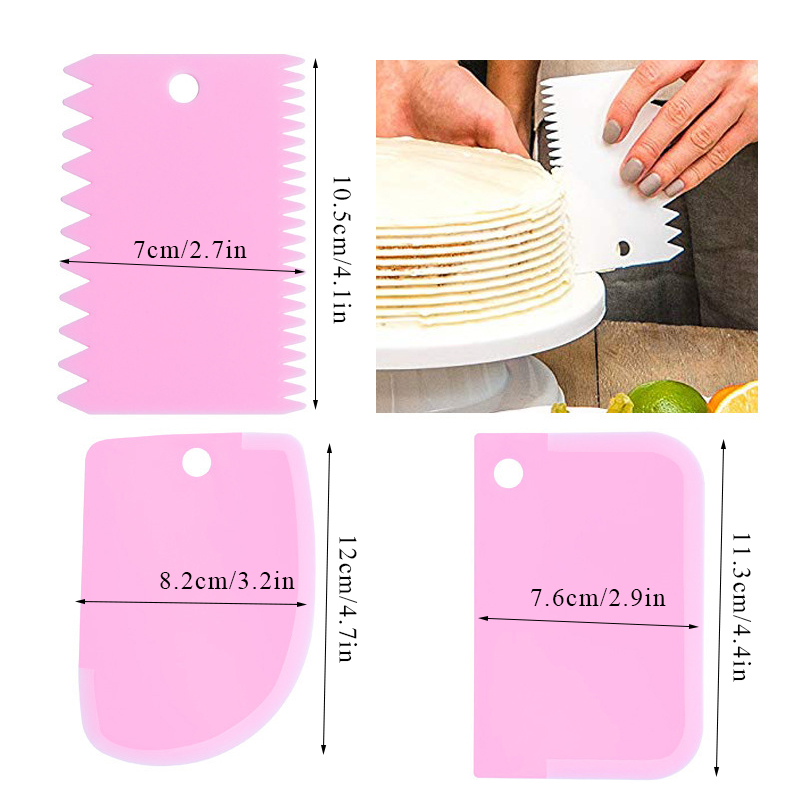 Decorating Tool Baking Dough Cutting Scraper Plastic Dough Scraper Thickened Cream Scraper