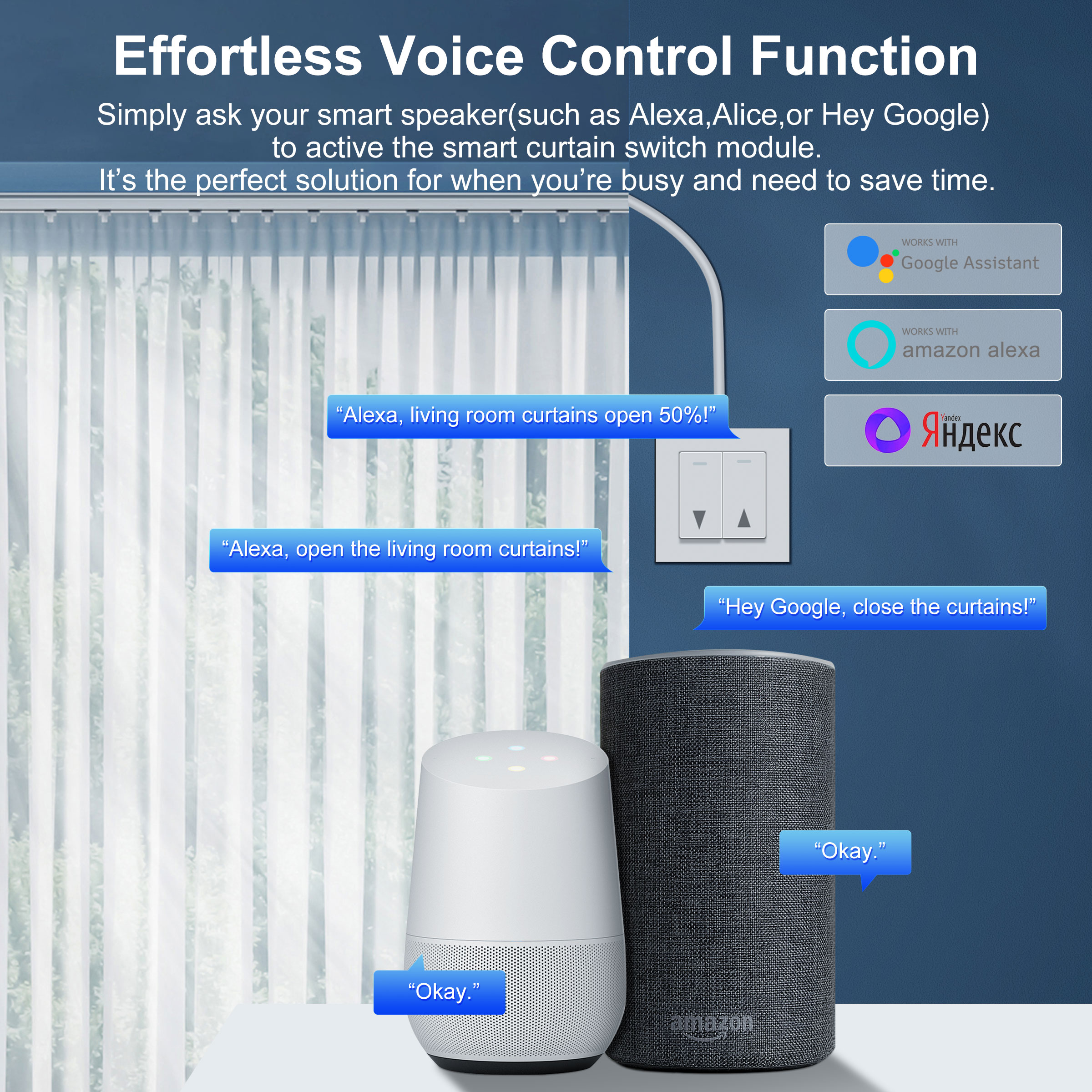GIRIER Smart WiFi RF433 Modulo interruttore tenda per tapparella elettrica Motore cieco Relè di automazione domestica intelligente fai da te Lavoro Alexa