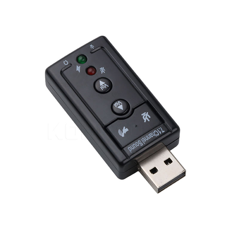 Kebidu Externe Audio Adapter Geluidskaart Usb Audio Converter 7.1CH Usb 2.0 Met Microfoon Luidspreker Microfoon 3.5Mm Jack Adapter
