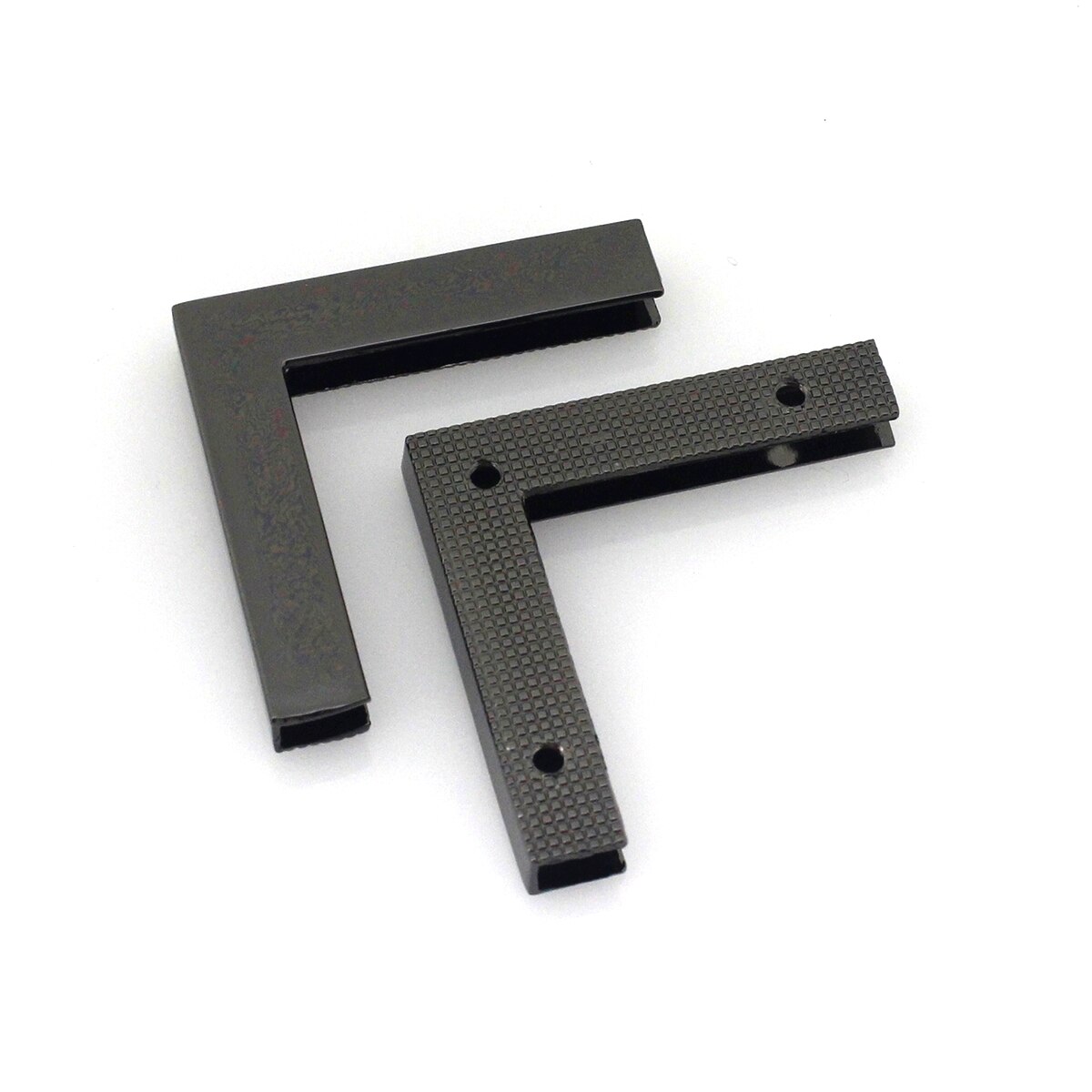 Een Paar Metalen Haakse Rand Gesp Zak Hoek Schroeven Clip Randen Protector Sluiting Voor Lederen Ambachten Hardware Accessoires: Black Nickel