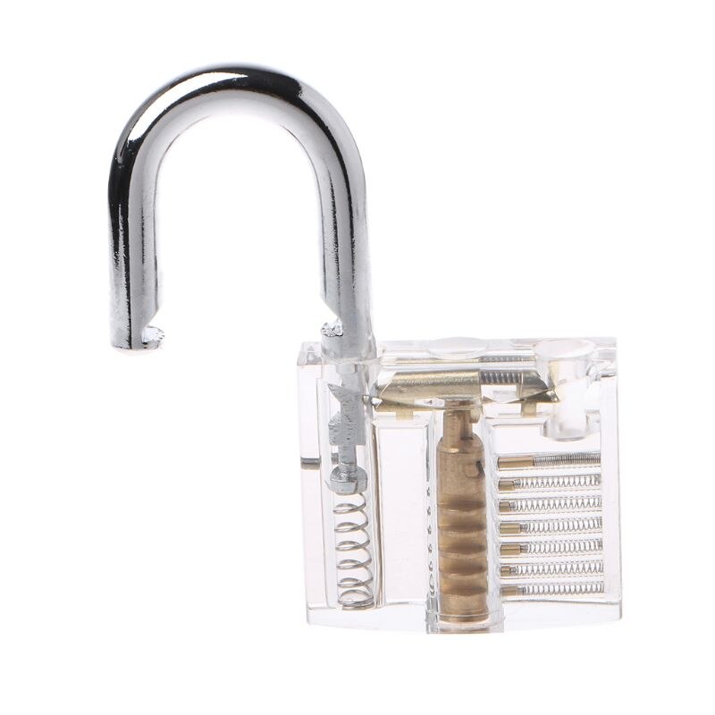 80mm/3.15\" Transparent Cutaway Locks Inside View Practice Padlock Visible View Lock Training Skill Locks Keyed Padlock Tool