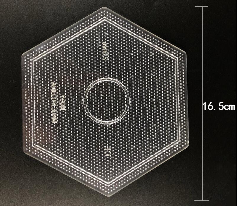 2.6Mm Hama Kralen Transparant Pegboard Puzzel Perler Zekering Sjabloon Voor Creatief Educatief Speelgoed: Large hexagon