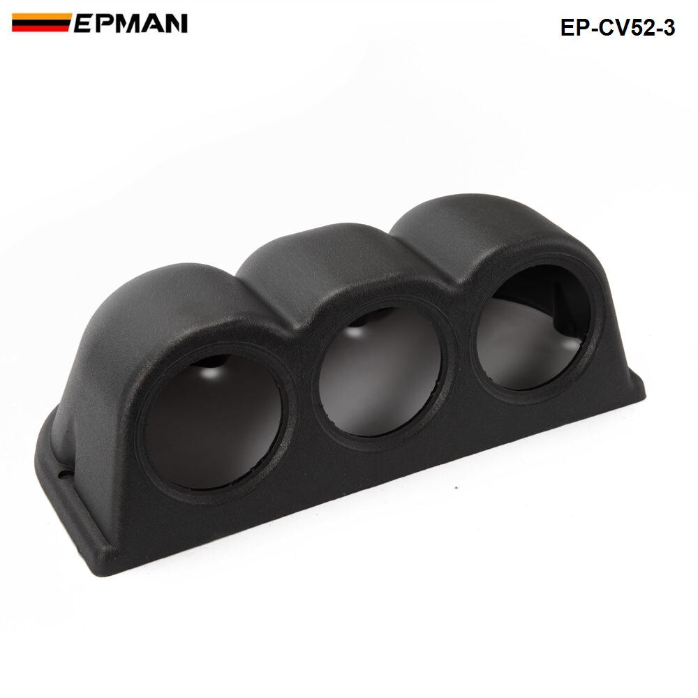 Universal Car Black 2&quot; 52mm 3 Triple Hole Dash Gauge Pod Mount Holder ABS For BMW MINI COOPER S JCW W11 R52 EP-CV52-3