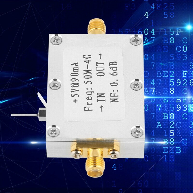 Faible bruit LNA 50M-4GHz NF = 0.6DB RF amplificateur FM HF VHF/UHF Ham Radio Module Radio -110DBm