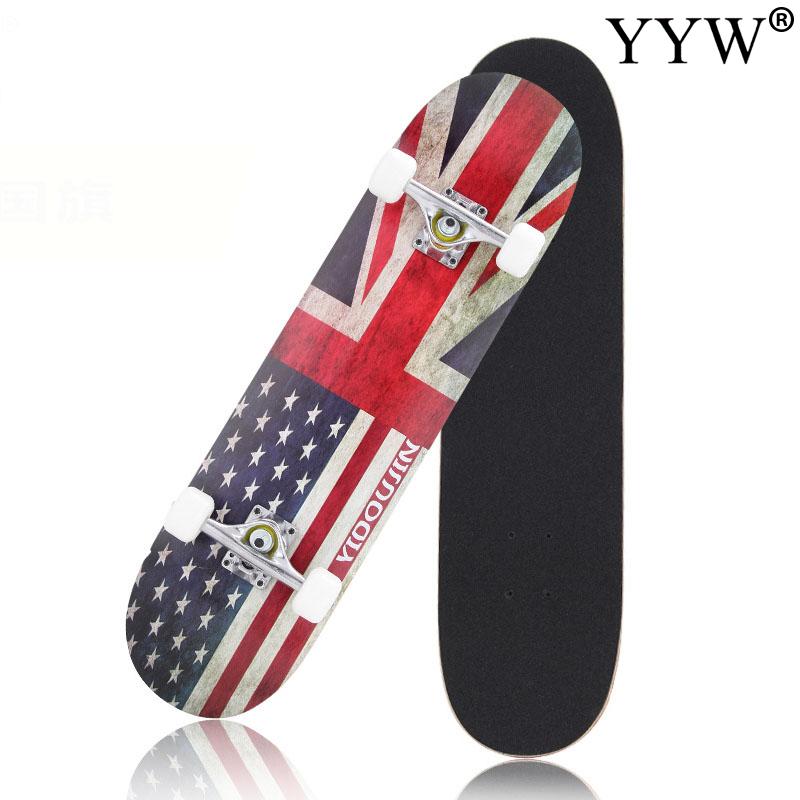 80x20cm Double Kicktail ABEC-7 99A PU Cruiser Rocker Maple 4 Wheel Teenager Adult Sidewalk Skating Street Skate Board Skateboard: A1