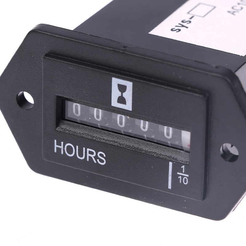 6 Cijfers 100-250V Ac 10-80V Dc Uurmeter, Complete Verzegelde Quartz-Timerteller SYS-1