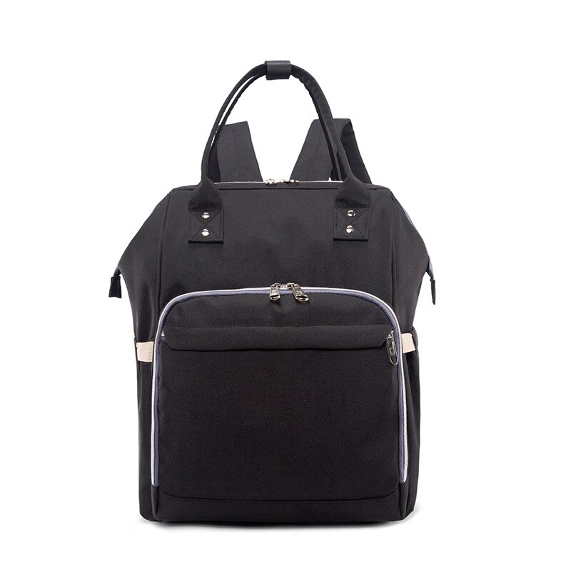 Eingetroffen Windel Tasche Große Kapazität Multi-funktionale Schulter Mutter und Baby Rucksack Wasserdichte Windel Tasche Mommy Tasche: Mode Schwarz