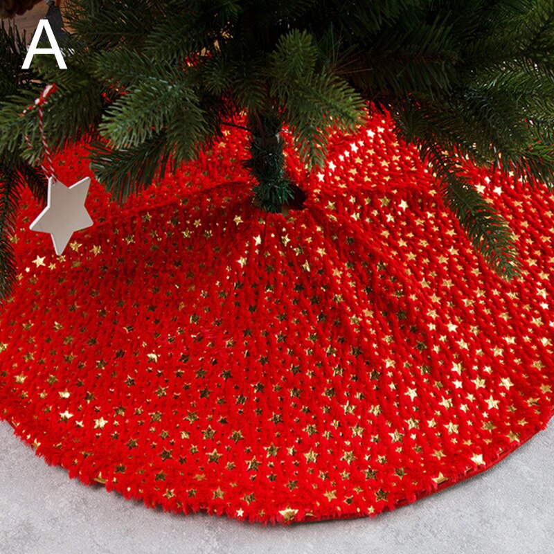 90/122Cm Pluche Kerstboom Rok Sneeuw Kunstmatige Bont Kerstboom Bodem Kussen Party Decor Navidad Xmas Tree base Cover