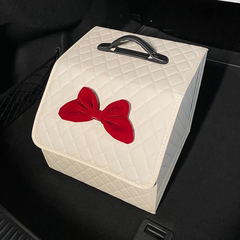 Caja de almacenamiento plegable de gran capacidad para maletero de coche, organizador de almacenamiento para el hogar, resistente al agua, S/L: Negro