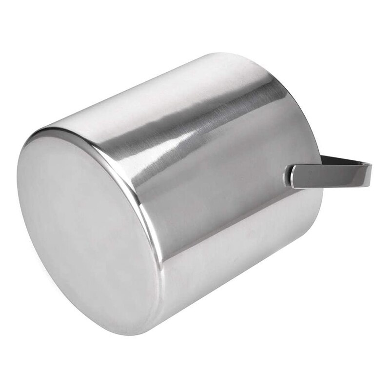 Stainless Steel Ice Square Container Double Walled 1.3L Ice Bucket Container with Tongs Lid