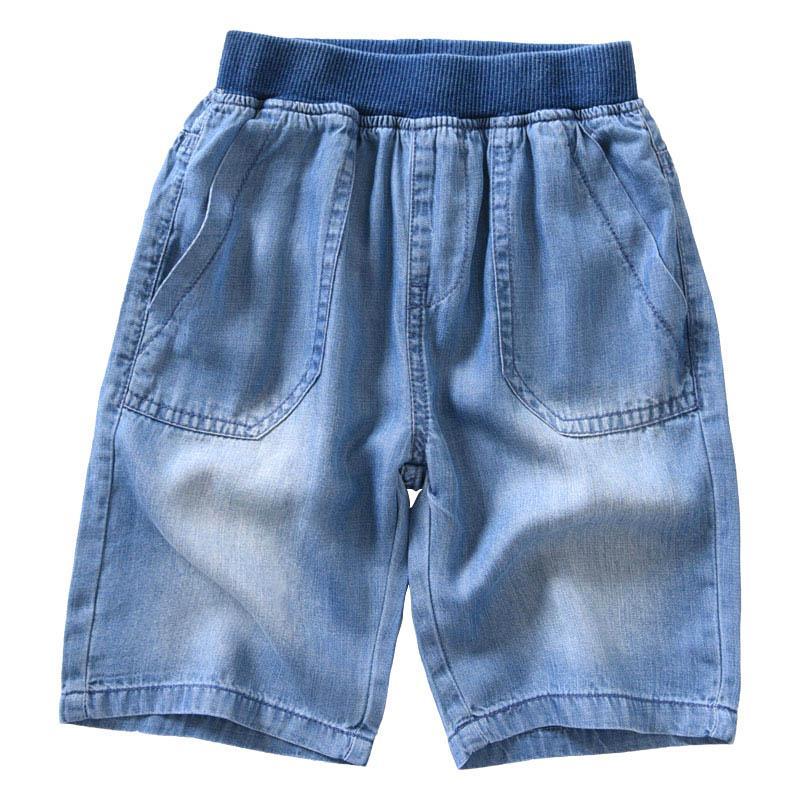 Summer Kids Boys Jeans Loose Capris Children Denim Mid Pants Baby Boy Knee Length Cowboy Trousers Clothing P33