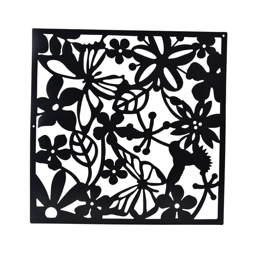 8x Flower Wall Sticker Hanging Screen Panel Room Divider Partition Black