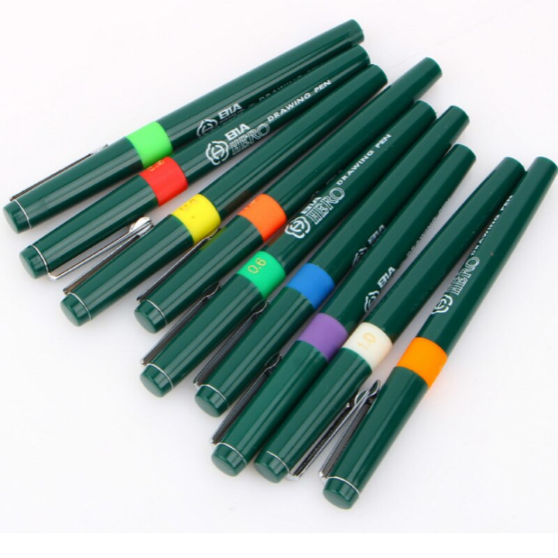 HERO Fiber Technical Needle pen Set Architectural Drawing Fountain Pen Repeated Filling Ink Painting School Office Supply