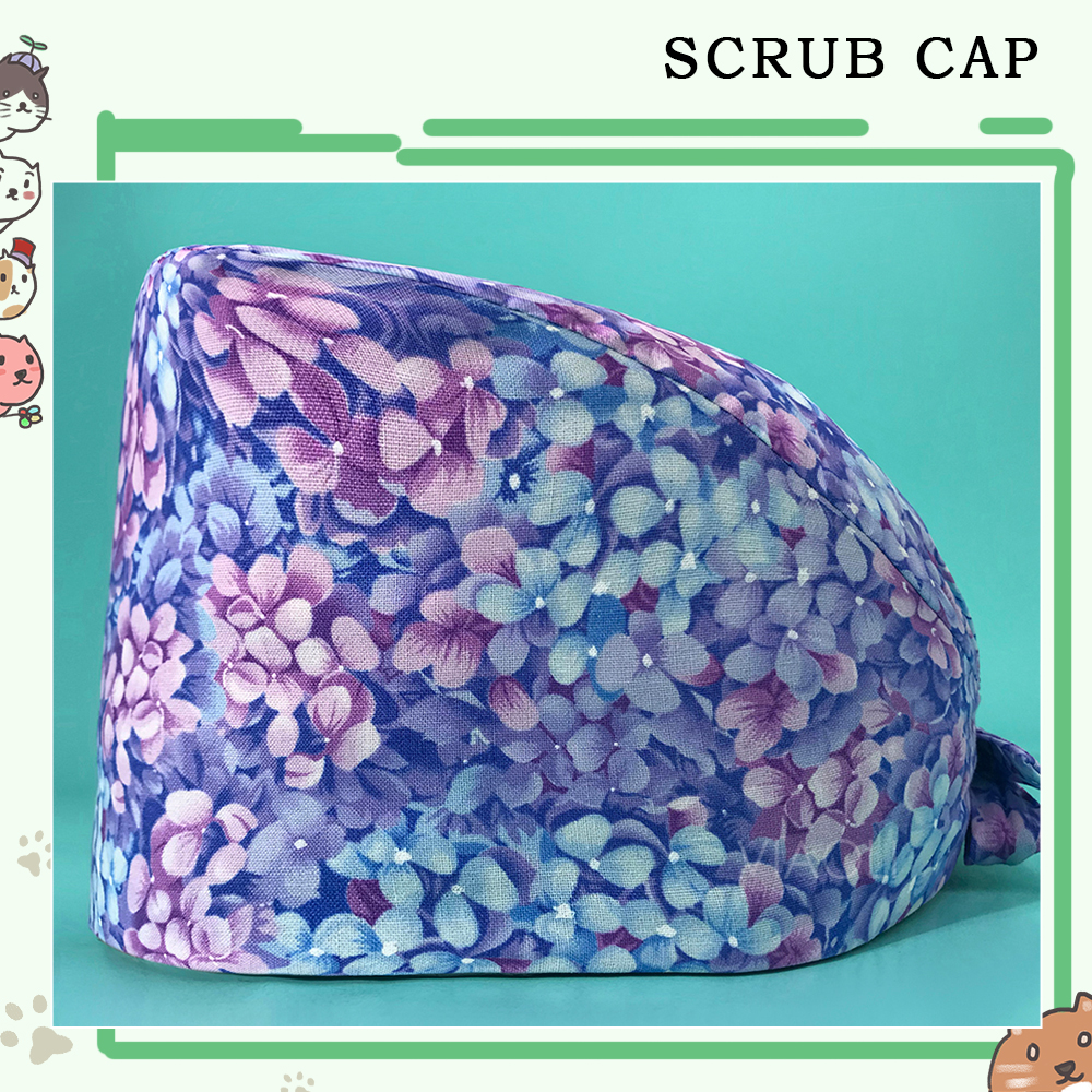 Scrubs Caps Mode Nurse Cap Dier Bedrukt Verstelbare Chirurgische Hoed Ziekenhuis Accessoires Dierenwinkel Werkhoeden: MULTI