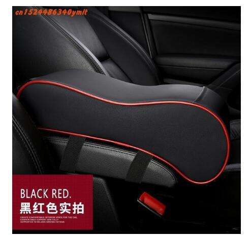 Para Mitsubishi Eclipse Cross caja de reposabrazos Central de coche 3D accesorios de cubierta de cuero Artificial, estilo de coche: Rojo