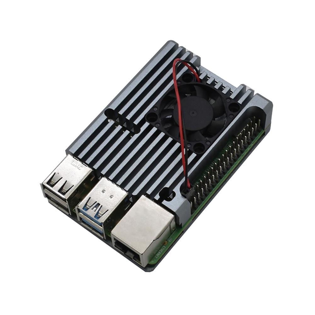 CNC de étui de protection de dissipation thermique en métal d'alliage d'aluminium de type B avec le boîtier de radiateur en métal de coquille de refroidissement passif de ventilateur simple: Grey