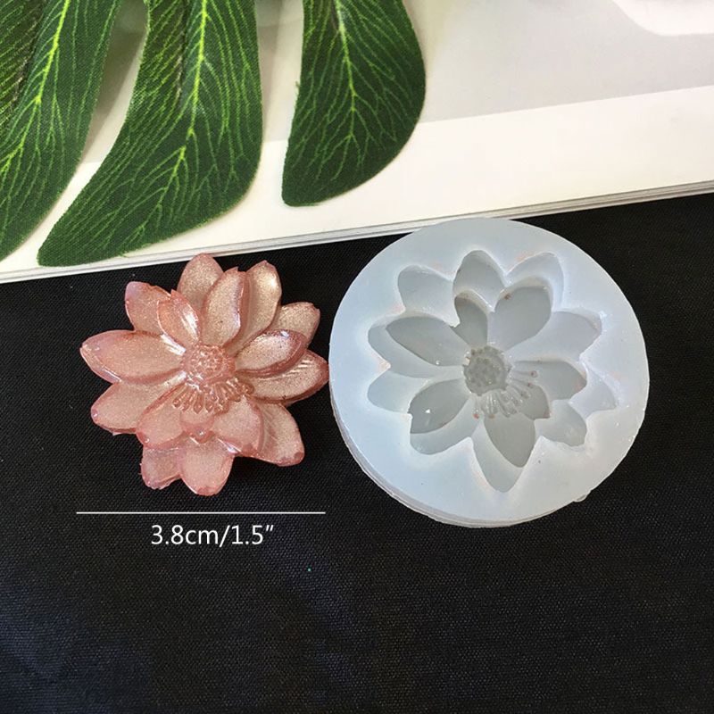 Moldes de silicona flor de loto para manualidades, accesorios de resina de Camelia, peonía, Margarita, herramientas de fabricación de Moldes de resina epoxi,