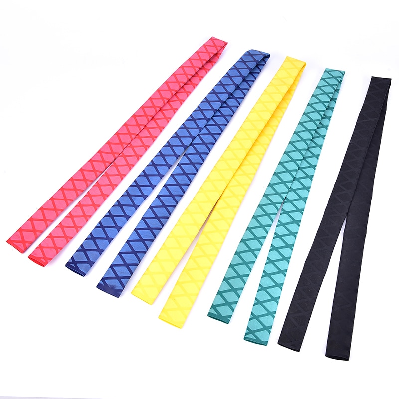 5 Colors Non-slip Heat Shrink Wrap Tubing Fishing Rod Handle Insulation Protective Polyolefin Racket Handle Grip