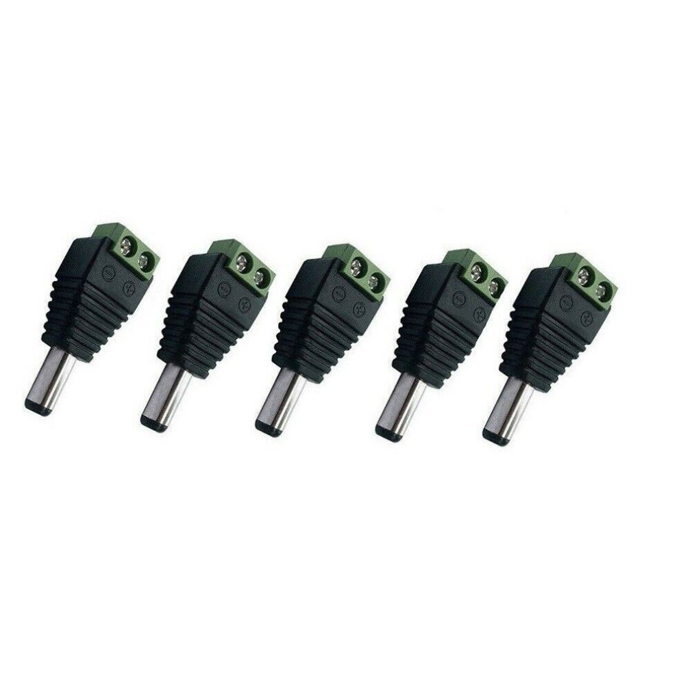10 pair (20pcs) Coax Cat5 To Bnc DC Power Male jack plug DC female Connector plug adapter Av BNC UTP for CCTV Camera Video Balun
