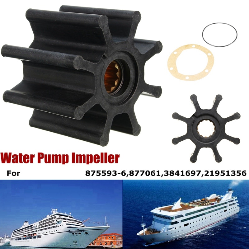 Water Impeller Kit Rubber Voor Volvo Penta 875593-6 877061 3841697: Default Title