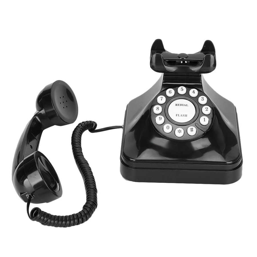 Retro vaste telefoon, desktop vaste vintage telefoons, telefoon met toetsen en flitsfunctie voor thuis, hotel en kantoor