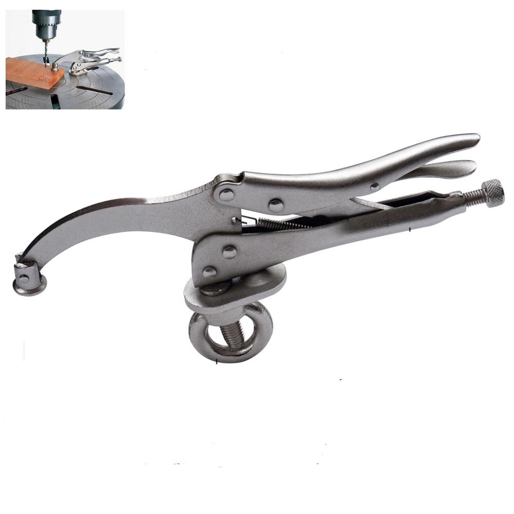 9 inch Drill Press Vice Clamp Woodworking Holding With Lock and Release Lever Locking Pliers