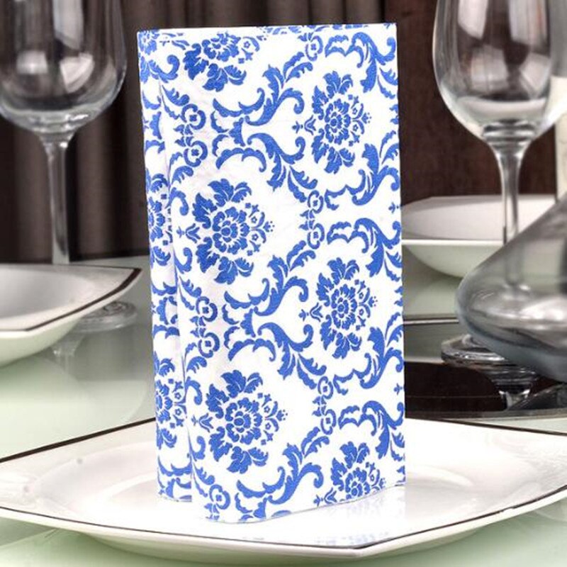 20 pc Braut und Bräutigam Blau Serviette Druck Papier Tisch Hochzeit Party BBB1039